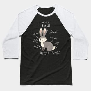 Rabbit Anatomy Baseball T-Shirt